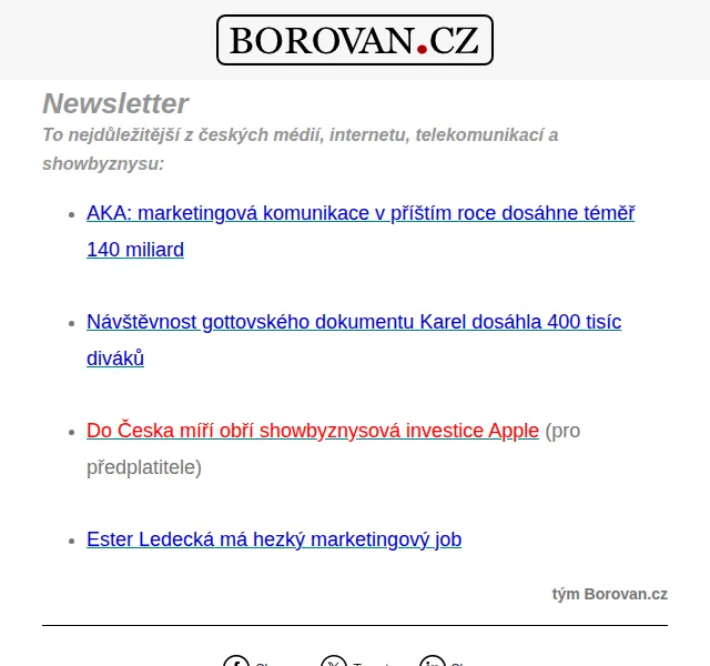 Aleš Borovan: Marketingové zprávy z června 2026 | Nuslet.cz