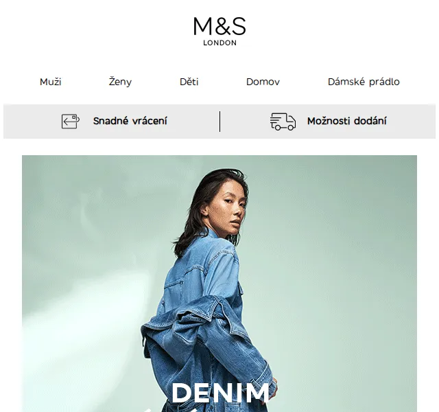 Marks and Spencer: Džíny z odpovědné bavlny – červen 2026 | Nuslet.cz