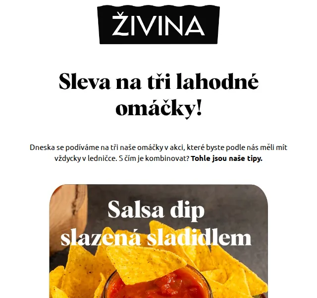 Živina: Omáčky v akci -25% – červen 2026 | Nuslet.cz