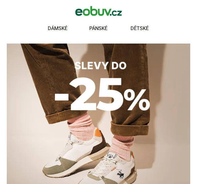 eobuv.cz: Až 25% sleva na boty a doplňky – červen 2026 | Nuslet.cz