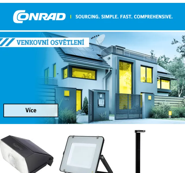 Conrad: Venkovní osvětlení a LED žárovky – červen 2026 | Nuslet.cz
