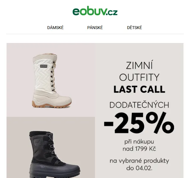 eobuv.cz: 25% sleva na zimní kolekci – červenec 2026 | Nuslet.cz