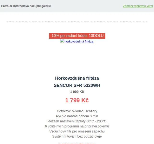 Patro.cz: Horkovzdušné fritézy Sencor, Concept, ETA – červen 2026 | Nuslet.cz