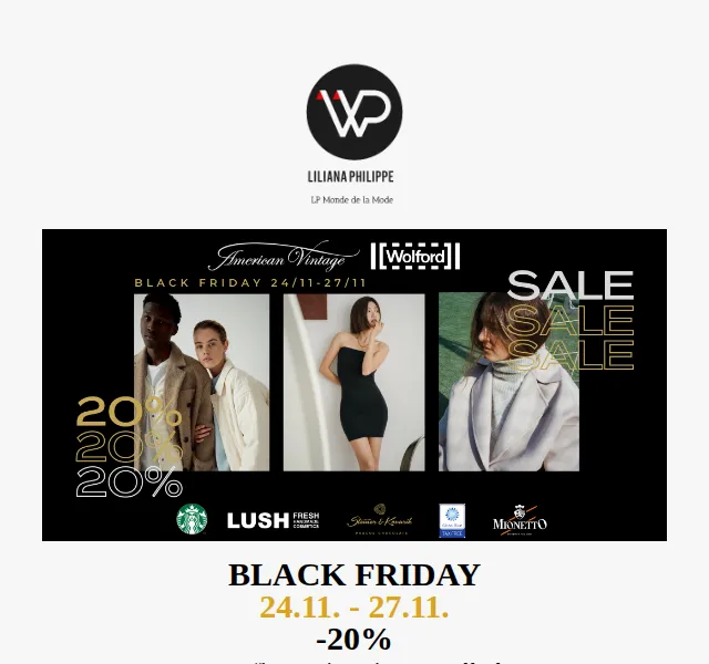 Liliana Philippe: sleva -20 % na American Vintage a Wolford – červen 2026 | Nuslet.cz