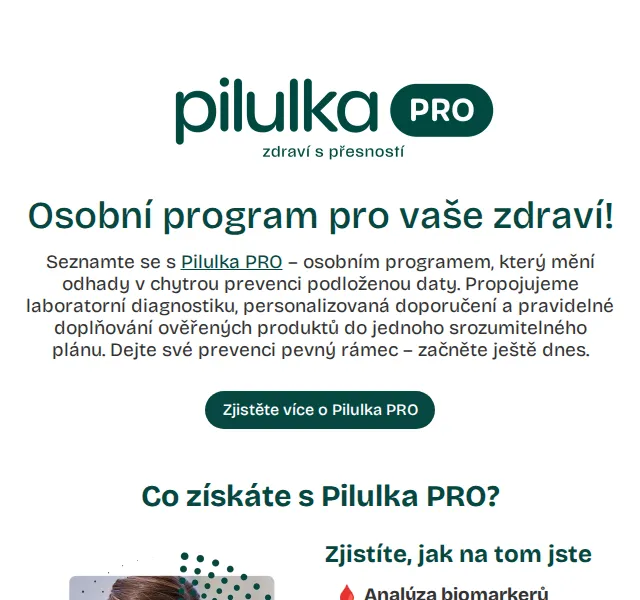Pilulka: Pilulka PRO – slevy až 20 % na suplementy – říjen 2026 | Nuslet.cz