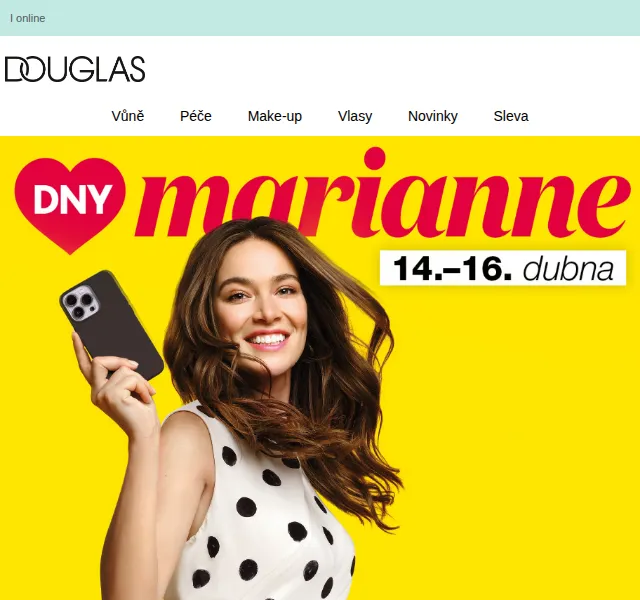 Douglas CZ: Dny Marianne – slevy až 25 % – červen 2026 | Nuslet.cz