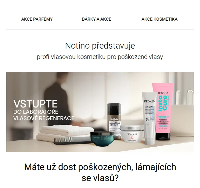 Notino: Dárky od vlasových profesionálů za nákup od 1200 Kč – červenec 2026 | Nuslet.cz