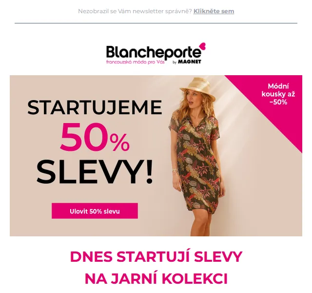 Blancheporte: SLEVA až 50 % na jarní kolekci – červen 2026 | Nuslet.cz