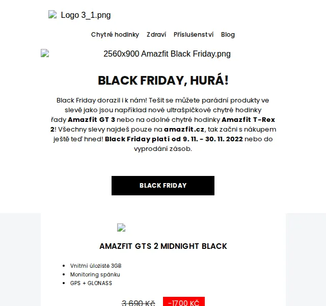 Amazfit: Black Friday slevy až 1 700 Kč – červen 2026 | Nuslet.cz
