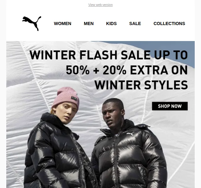 PUMA: extra sleva 20 % na zimní kolekci – červen 2026 | Nuslet.cz