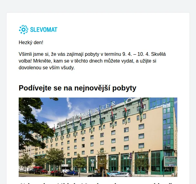 Slevomat: pobyty se slevou až 1 990 Kč – červenec 2026 | Nuslet.cz