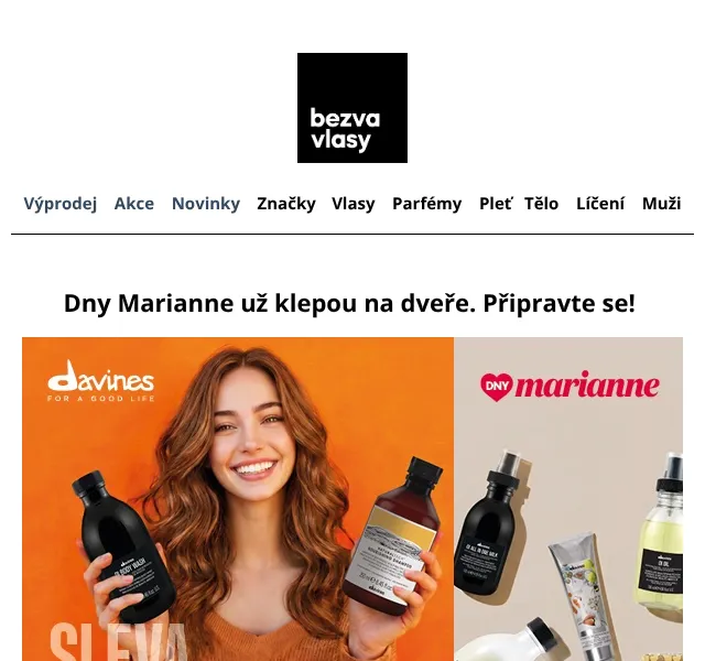 Bezvavlasy.cz: Davines sleva 25 % – slevový kód