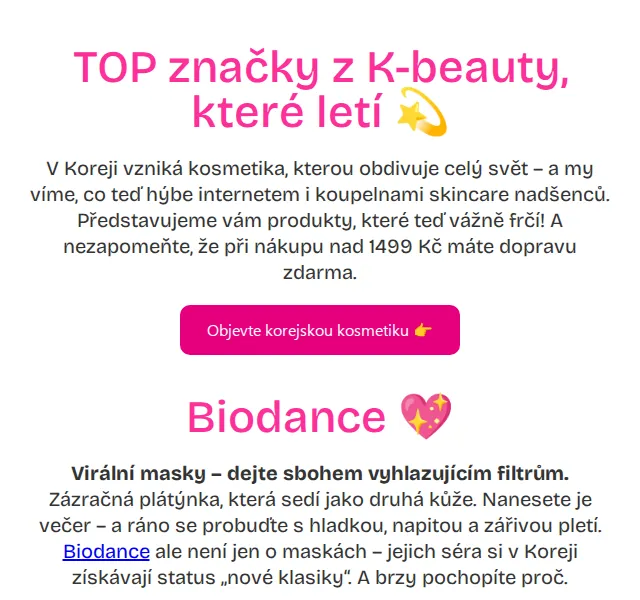 Pilulka.cz: K-beauty slevy Biodance, Beauty of Joseon – červenec 2026 | Nuslet.cz