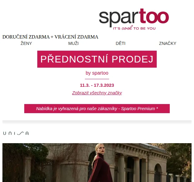 Spartoo.cz: Sleva až -50 % na Unisa a Geox – březen 2026 | Nuslet.cz