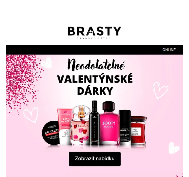 Brasty.cz: First Minute Valentýnské dárky se slevami – červenec 2026 | Nuslet.cz