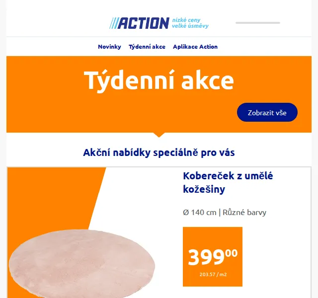 Action: Týdenní akce – kobereček 399 Kč – září 2026 | Nuslet.cz