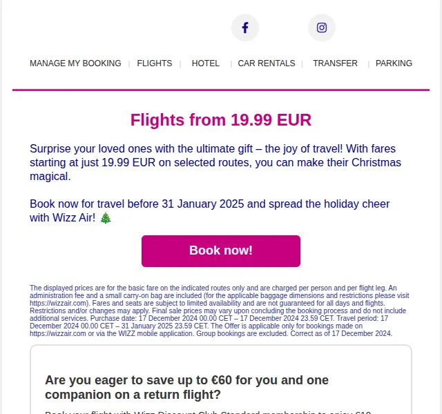 Wizz Air: letenky od 19.99 EUR – červen 2026 | Nuslet.cz