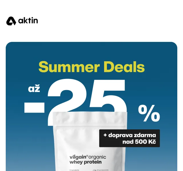 Aktin: Sleva až 25 % + doprava zdarma – červen 2026