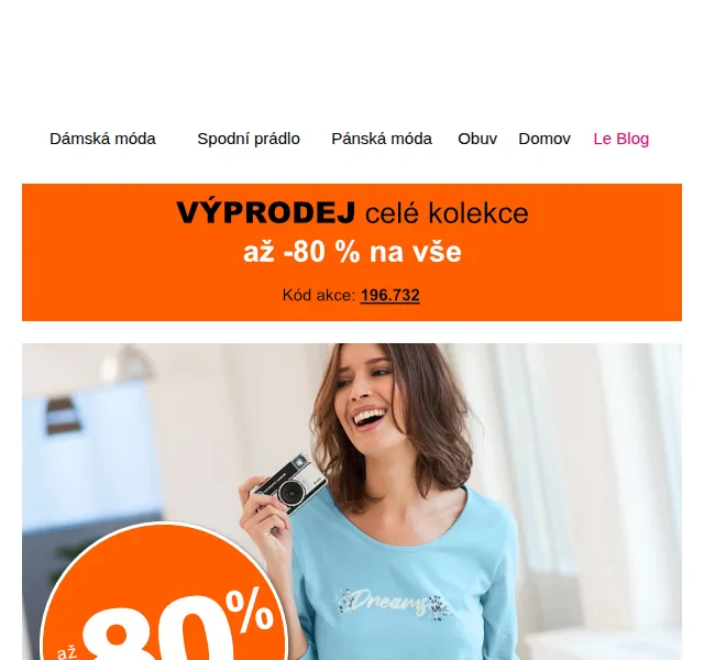 Blancheporte: -80 % na spodní a noční prádlo – červenec 2026 | Nuslet.cz