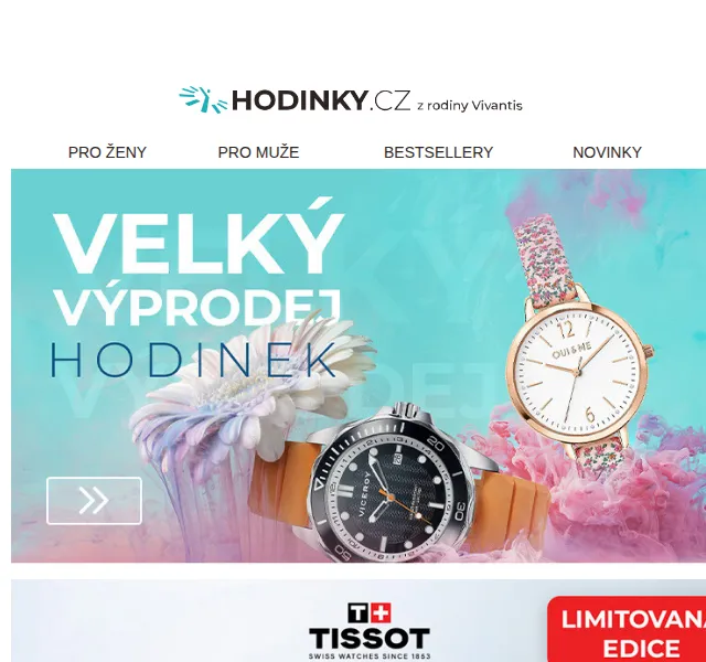 Hodinky.cz: Velký výprodej hodinek s TISSOT – červenec 2026 | Nuslet.cz