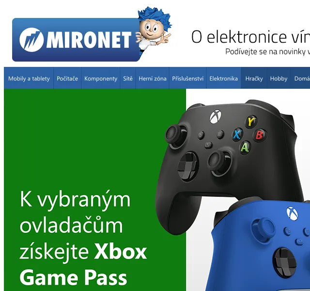 Mironet: Ovladač s Xbox Game Pass Ultimate 40% sleva – červen 2026 | Nuslet.cz