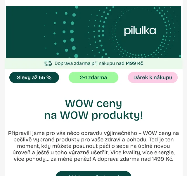 Pilulka.cz: Slevy až 55 % na vitamíny a zdraví – duben 2026