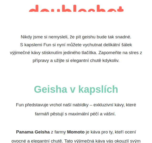 Doubleshot: Panama Geisha v kapslích Fun – červenec 2026 | Nuslet.cz