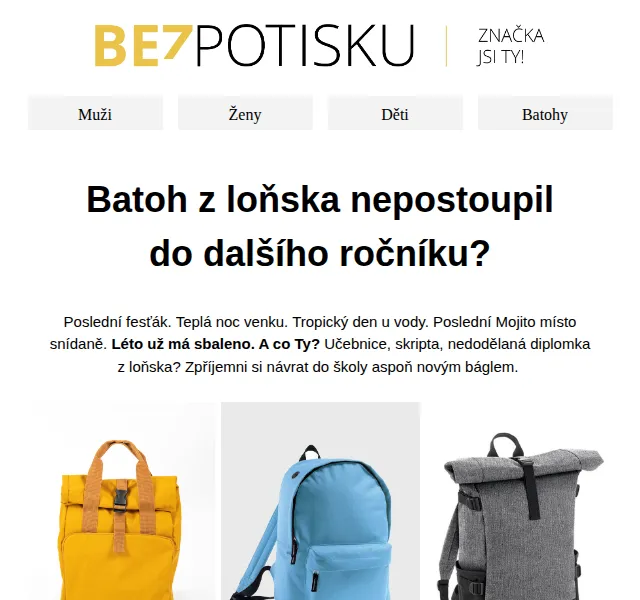 BezPotisku: batohy Handle, Rider, Block, Dodo – červen 2026 | Nuslet.cz