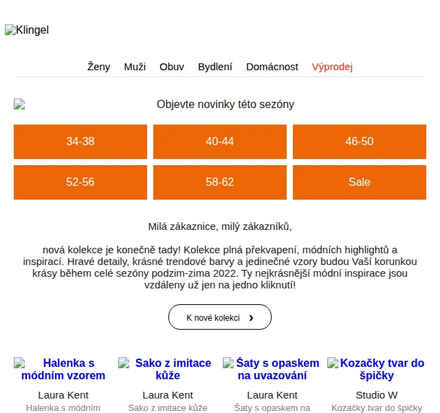 KLiNGEL: Nová kolekce podzim-zima – šaty, saka & obuv | červen 2026 | Nuslet.cz
