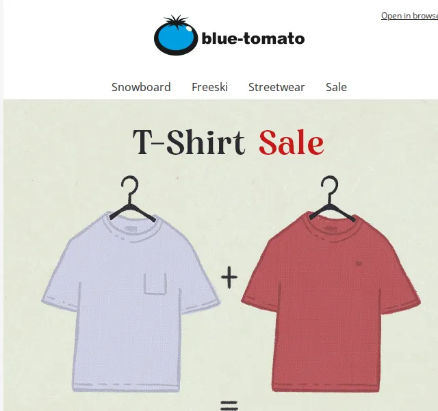 BLUE TOMATO: 2 trička za 30 € – červen 2026 | Nuslet.cz