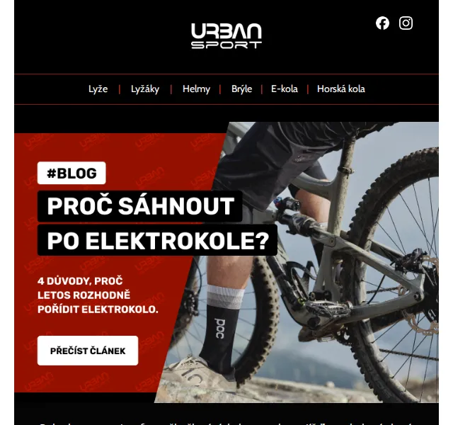 Urban-sport.cz: Elektrokola a cyklistické helmy POC – červen 2026 | Nuslet.cz