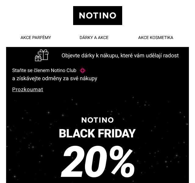 Notino: −20 % BLACK FRIDAY – červen 2026 | Nuslet.cz