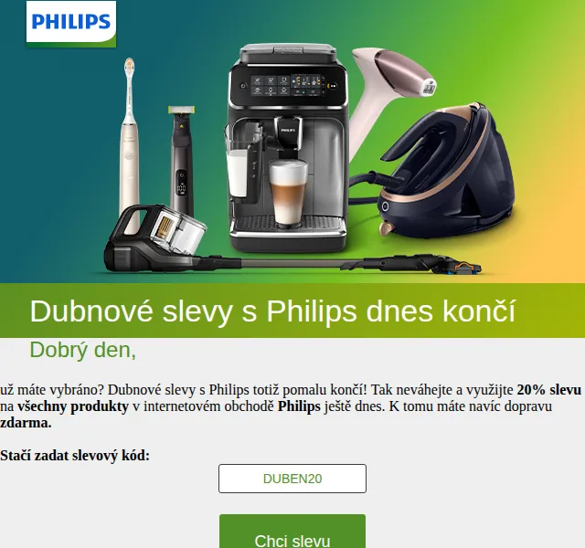 Philips: 20% sleva na vše – duben 2022 | Nuslet.cz