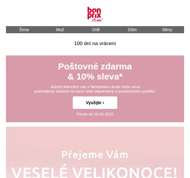bonprix: 10% sleva a poštovné zdarma – červen 2026 | Nuslet.cz