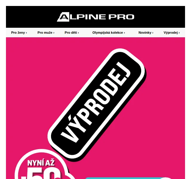 ALPINE PRO: sleva až 50 % – június 2026 | Nuslet.cz