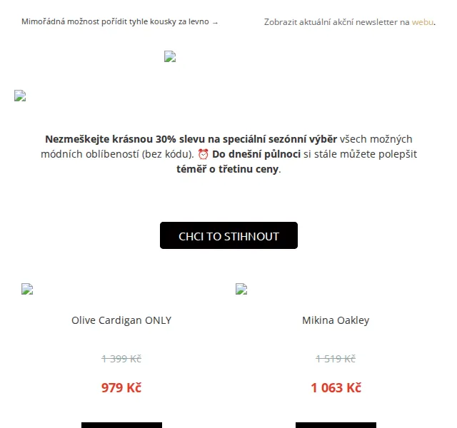 UrbanStore.cz: 30% sleva na ONLY, Oakley, Vero Moda – červen 2026 | Nuslet.cz
