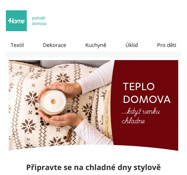 4home.cz: Flanelové povlečení, deka – říjen 2026