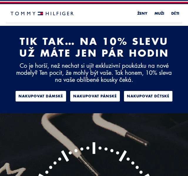 Tommy Hilfiger: Sleva 10 % – červen 2026 | Nuslet.cz