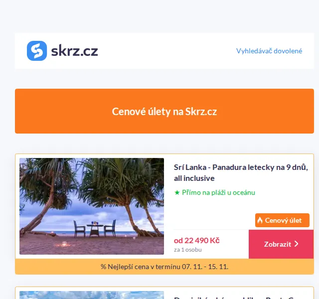 Vánoce na Skrz: Exotická dovolená od 12 709 Kč – červenec 2026 | Nuslet.cz