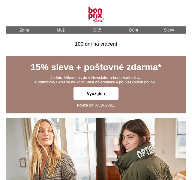 bonprix: 15% sleva a poštovné zdarma – červen 2026 | Nuslet.cz