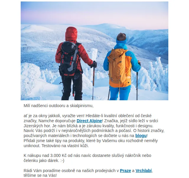Namcheshop: Direct Alpine – červenec 2026 | Nuslet.cz
