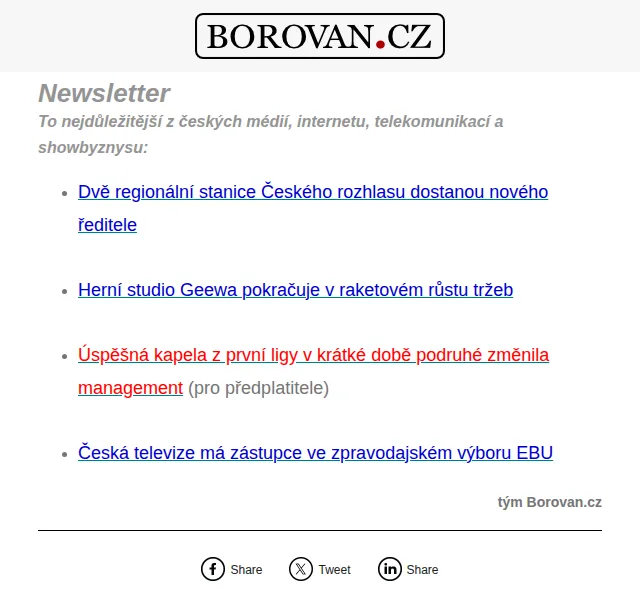 Aleš Borovan: Novinky z českých médií a byznysu – červen 2026 | Nuslet.cz