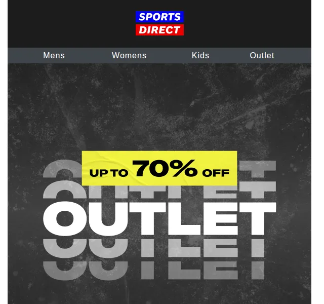 Sportsdirect: Až 70% sleva na Outlet – červen 2026 | Nuslet.cz