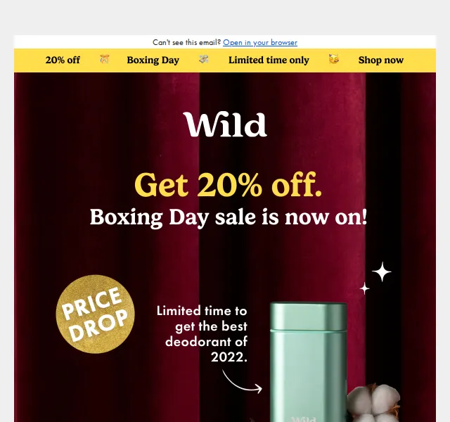 Wild: Boxing Day sleva 20 % – červen 2026 | Nuslet.cz