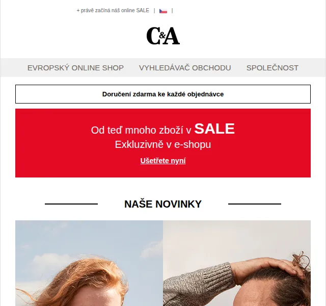 C&A: Online SALE – svetry a pastelové barvy – červen 2026 | Nuslet.cz