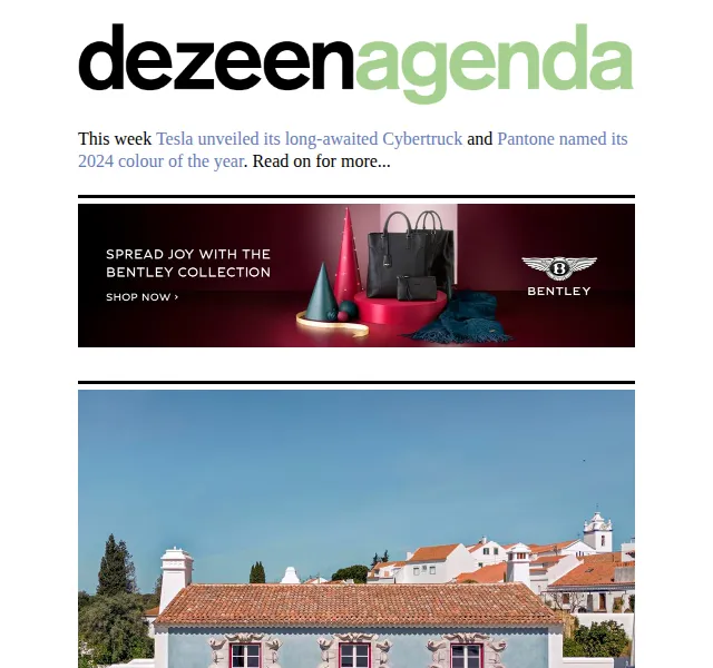 Dezeen Daily: Pantone Barva roku 2024 – designové novinky | Nuslet.cz