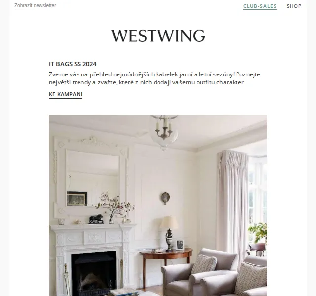 Westwing: It bags SS 2024 a svítidla Flos – červenec 2026 | Nuslet.cz