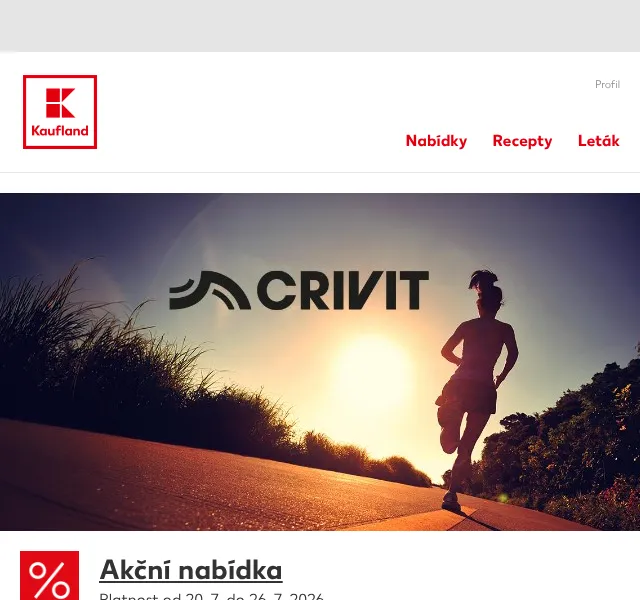 Crivit - od 20. 7. do 26. 7. 2026