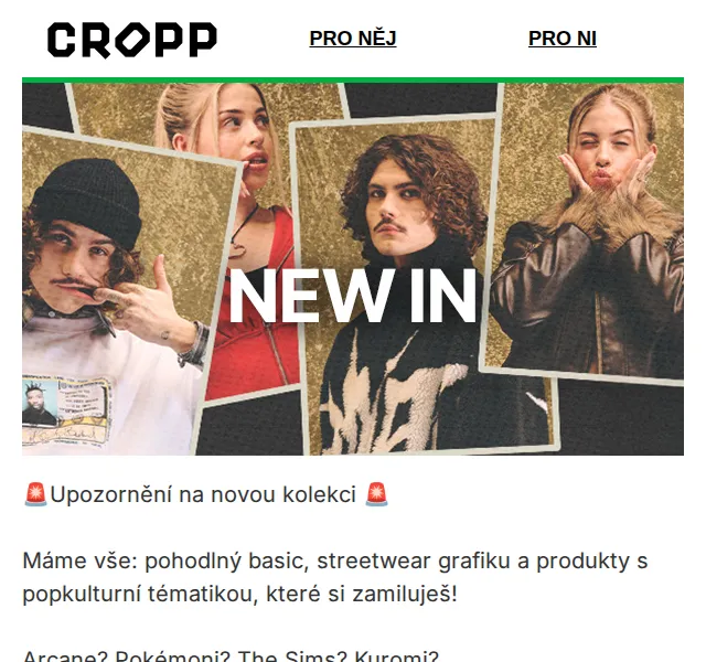 Cropp: Nová kolekce s Arcane, Pokémon a The Sims – červen 2026 | Nuslet.cz