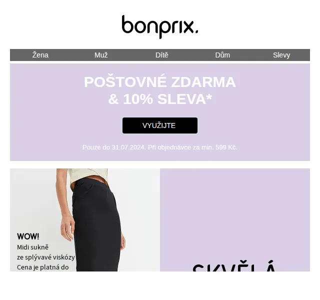 bonprix: 10% sleva a poštovné zdarma – červen 2026 | Nuslet.cz
